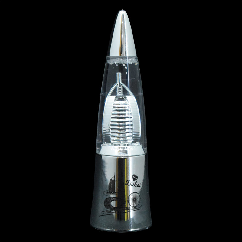 BURJ AL ARAB SILVER GLITTER LAMP