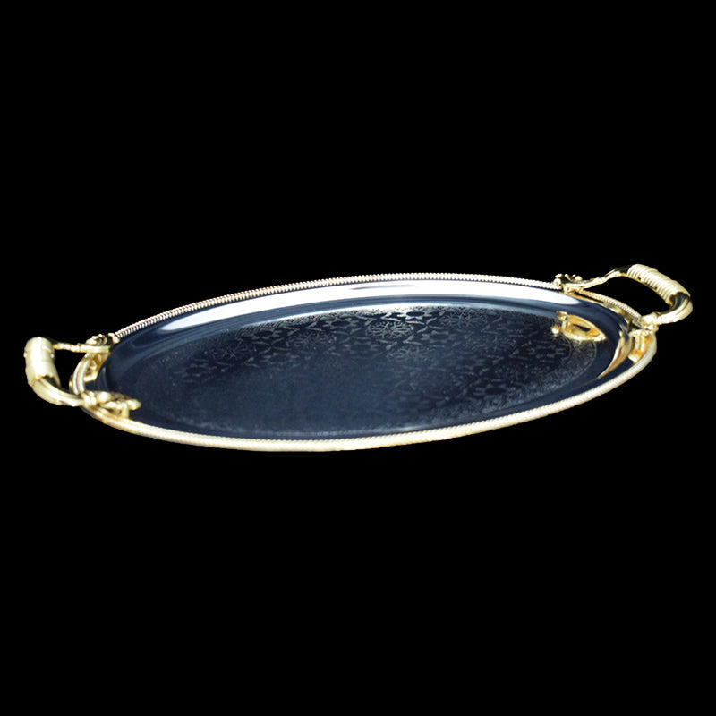 GOLD/SILVER OVAL TRAY MEDIUM/3025