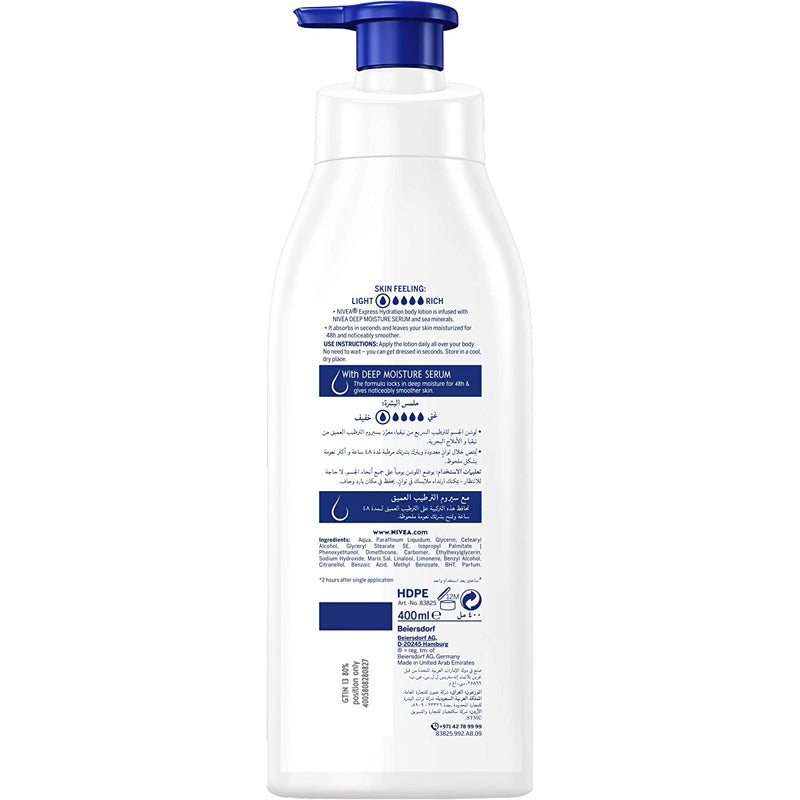 NIVEA B/L EXPRESS HYDRATION 400ML
