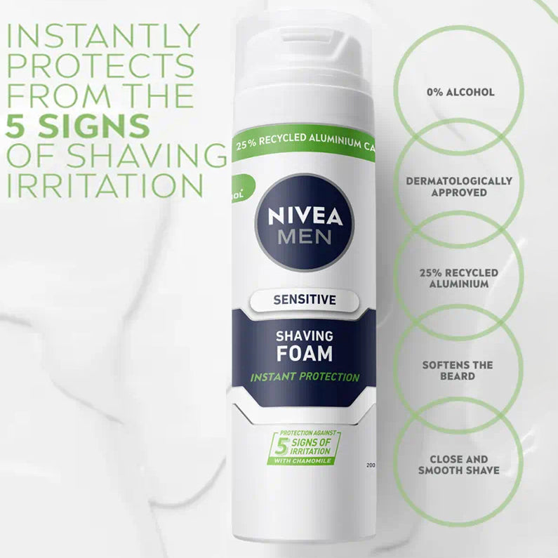 NIVEA MEN SHAVING FOAM SENSITIVE 200ML