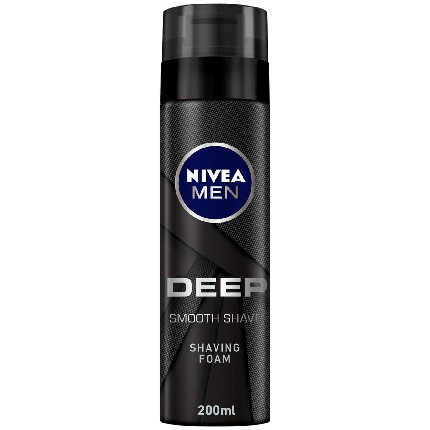NIVEA MEN Shaving Foam, DEEP Smooth Shave Antibacterial Black Carbon, 200ml