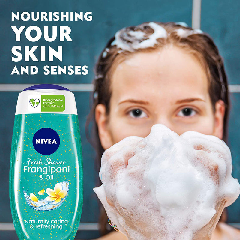 NIVEA S/GEL FRANGIPANI OIL 250ML