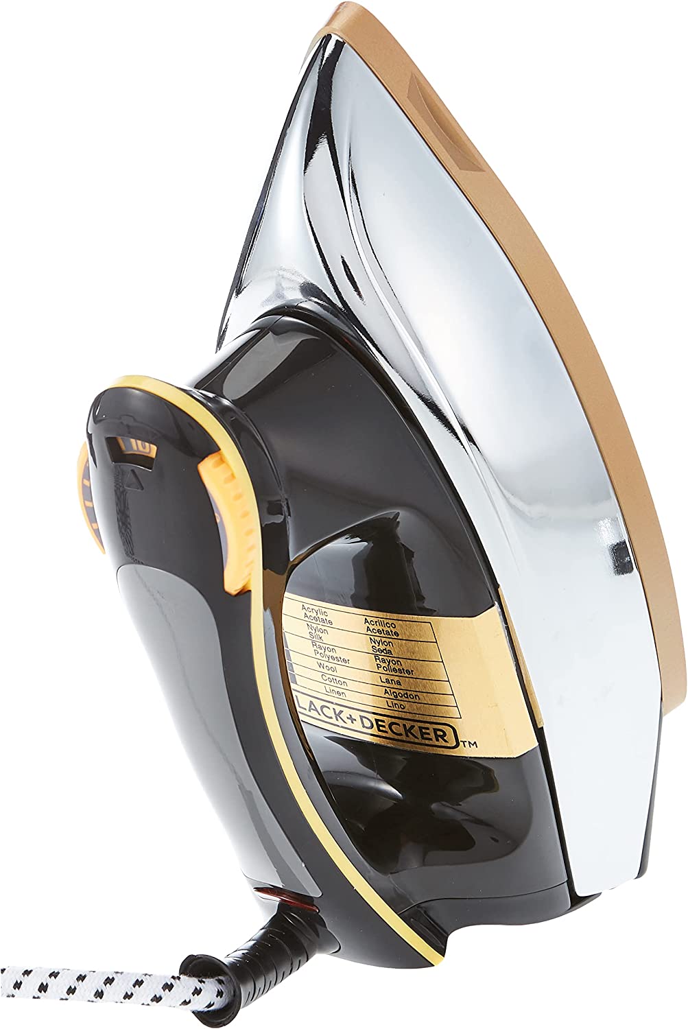 BLACK+DECKER 1200W Heavy Weight Dry Iron Black/Gold F550-b5 2 Year Warranty
