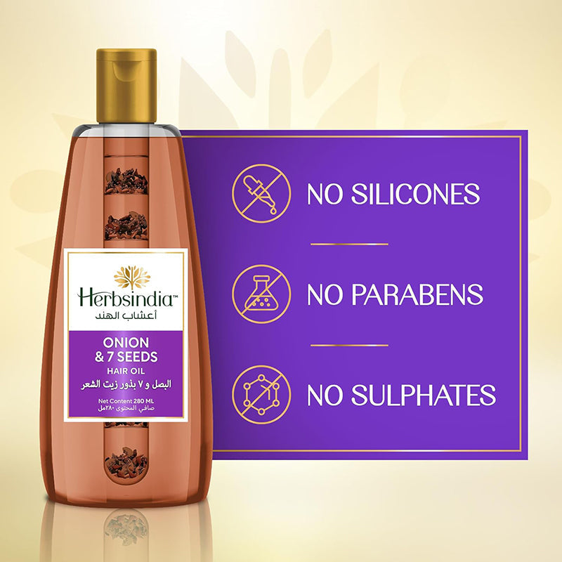 HERBSINDIA ONION & 7 SEEDS 180ML
