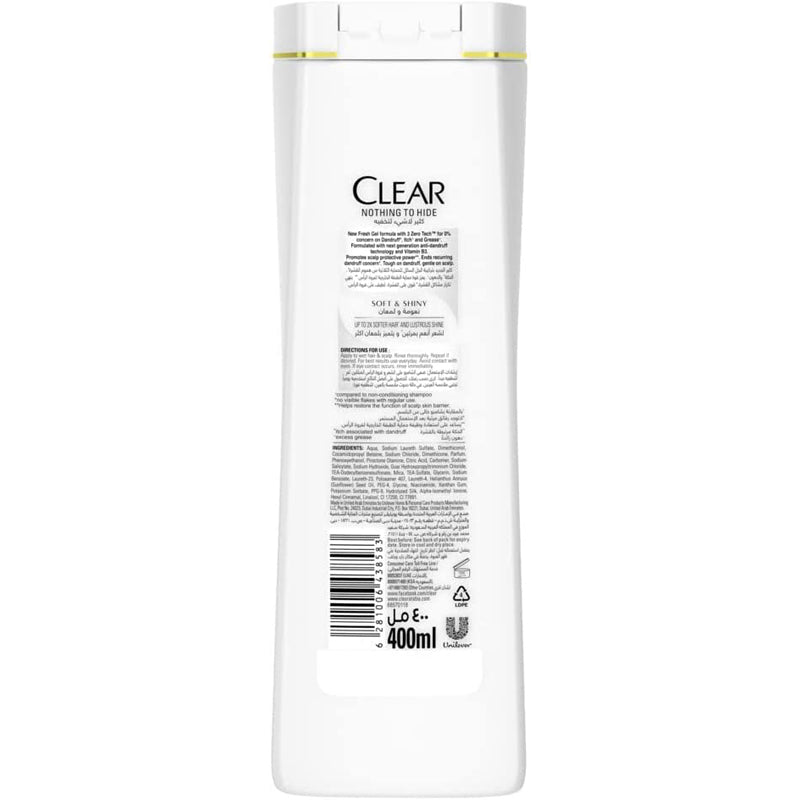 CLEAR SHAM SOFT&SHINY 400ML