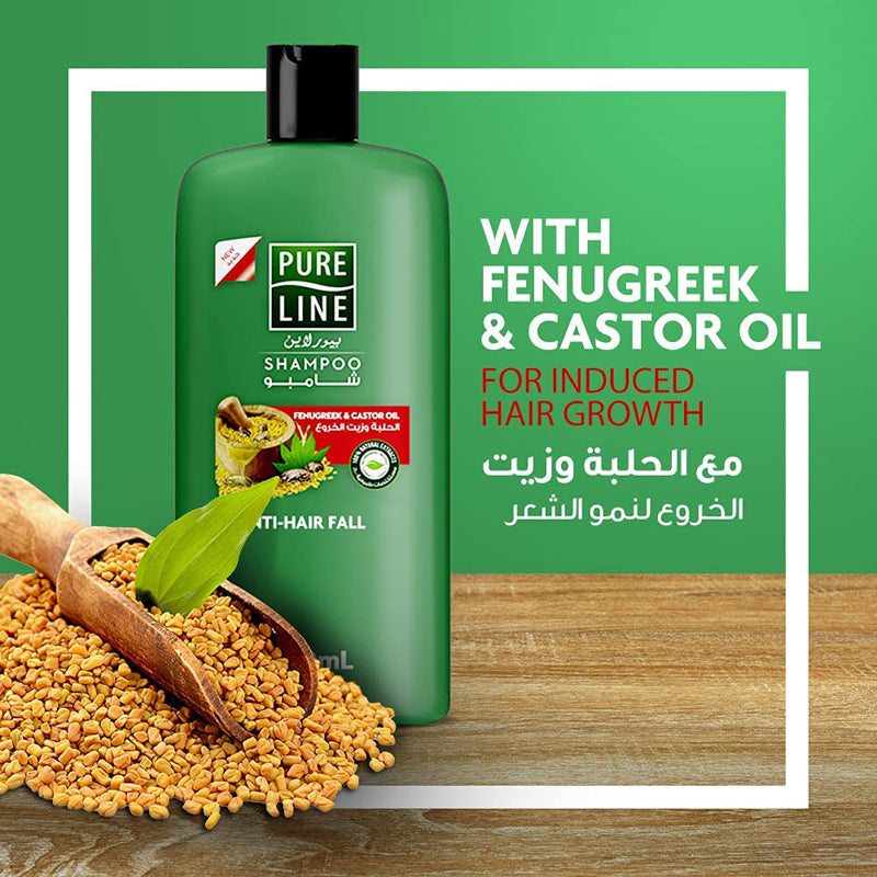 PURE LINE SHAM FENUGREEK&CASTOR 400ML