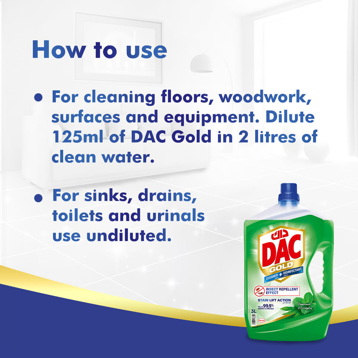 DAC DISINFECTANT+CLEANER 1LTR