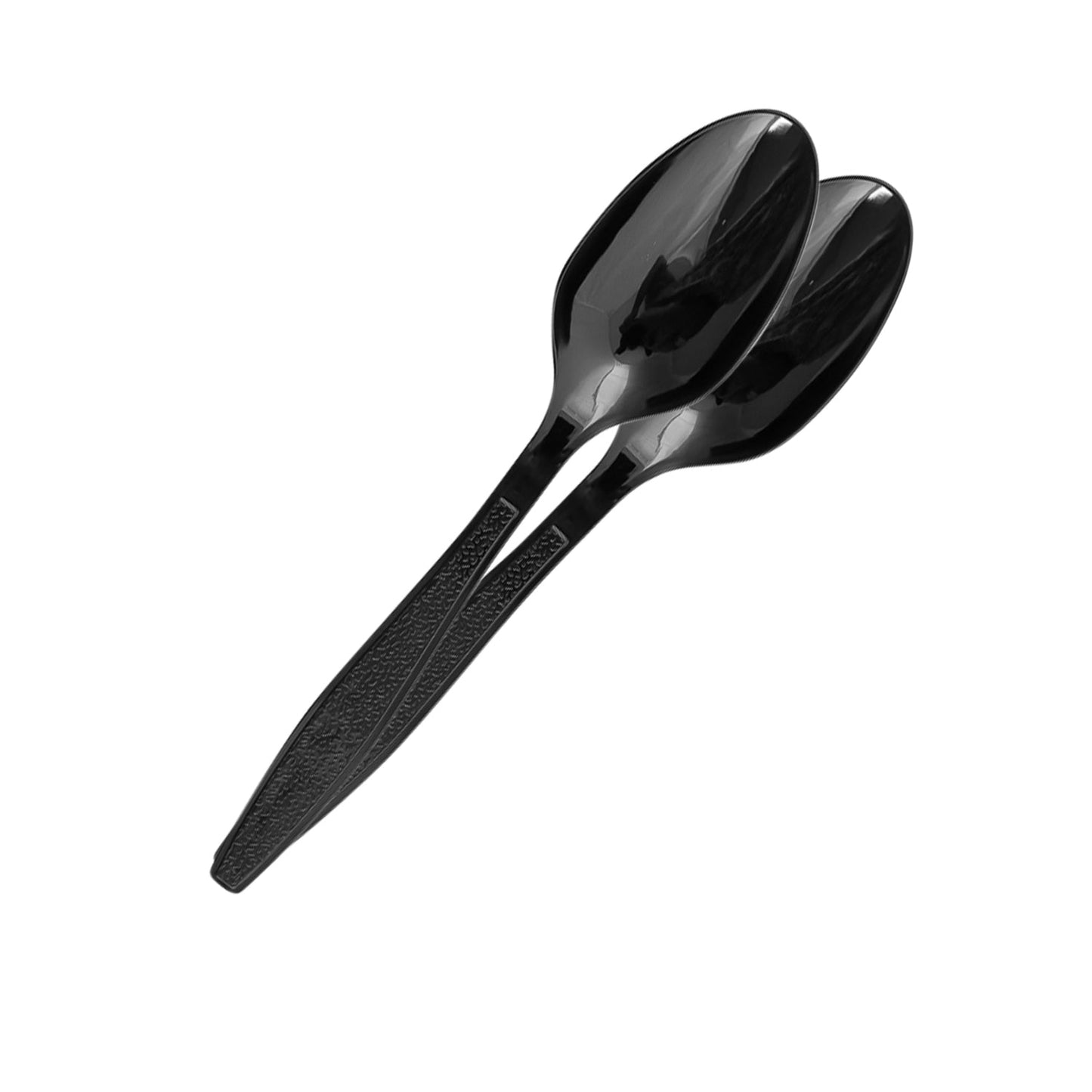FALCON BLACK PLASTIC SPOON 50PCS
