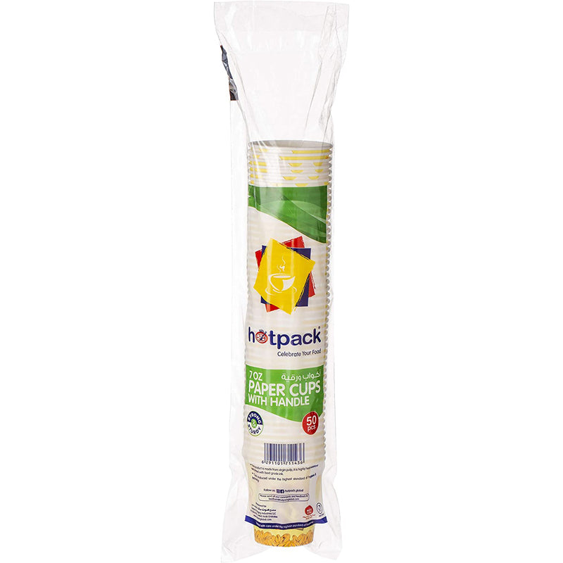 HOTPACK PAPER CUP W/HANDLE 7OZ