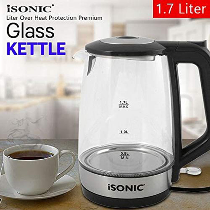 ISONIC GLASS KETTLE 1.7LTR IK516