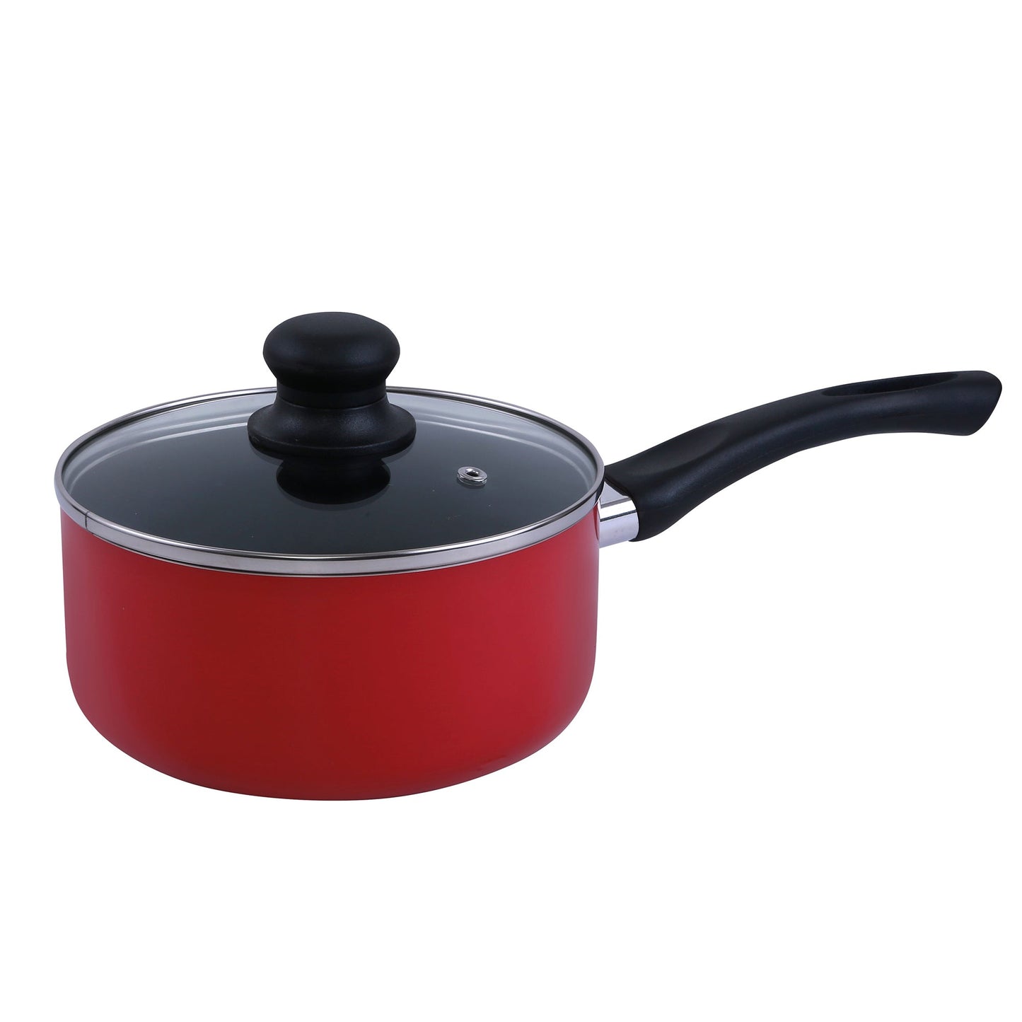 Royalford RF6082 8 Pcs Aluminum Non-Stick Cookware Set - Scratch Resistant, Tempered Glass Lids, 2.5MM Body Thickness, Bakelite Knobs, And CD Bottom