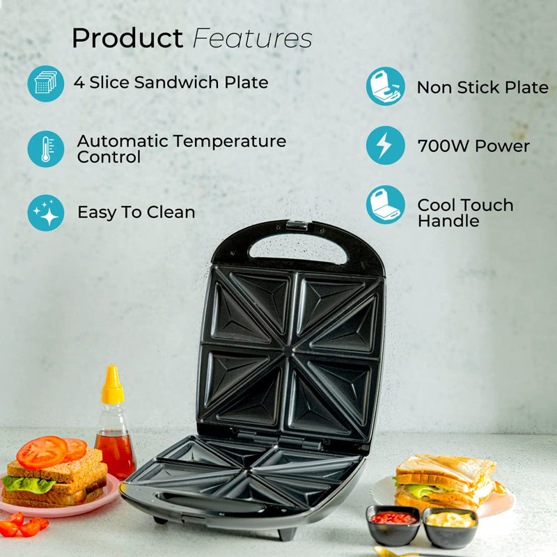 GEEPAS 4SLICE SANDWICH MAKER
