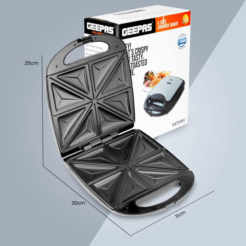 GEEPAS 4SLICE SANDWICH MAKER
