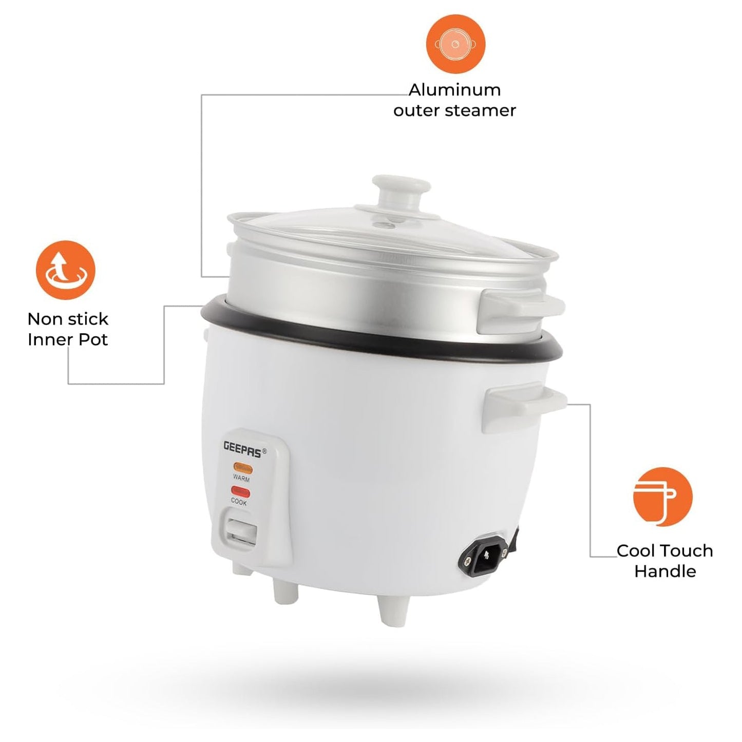 GEEPAS RICE COOKER 1LTR