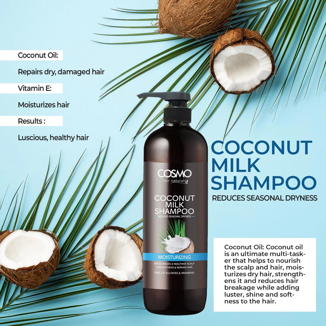 COSMO SHAM COCONUT MILK 1000ML