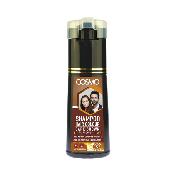 COSMO DARK BROWN HAIR COLOR SHAMP 180ML