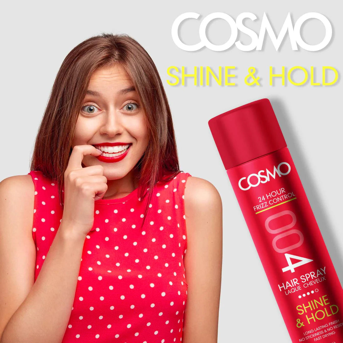 COSMO SHINE HOLD HAIR SPRAY RED 400ML