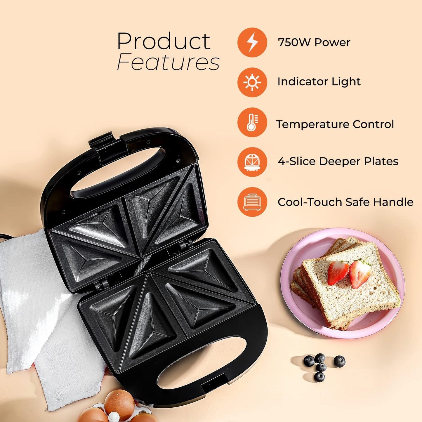 GEEPAS SANDWICH MAKER
