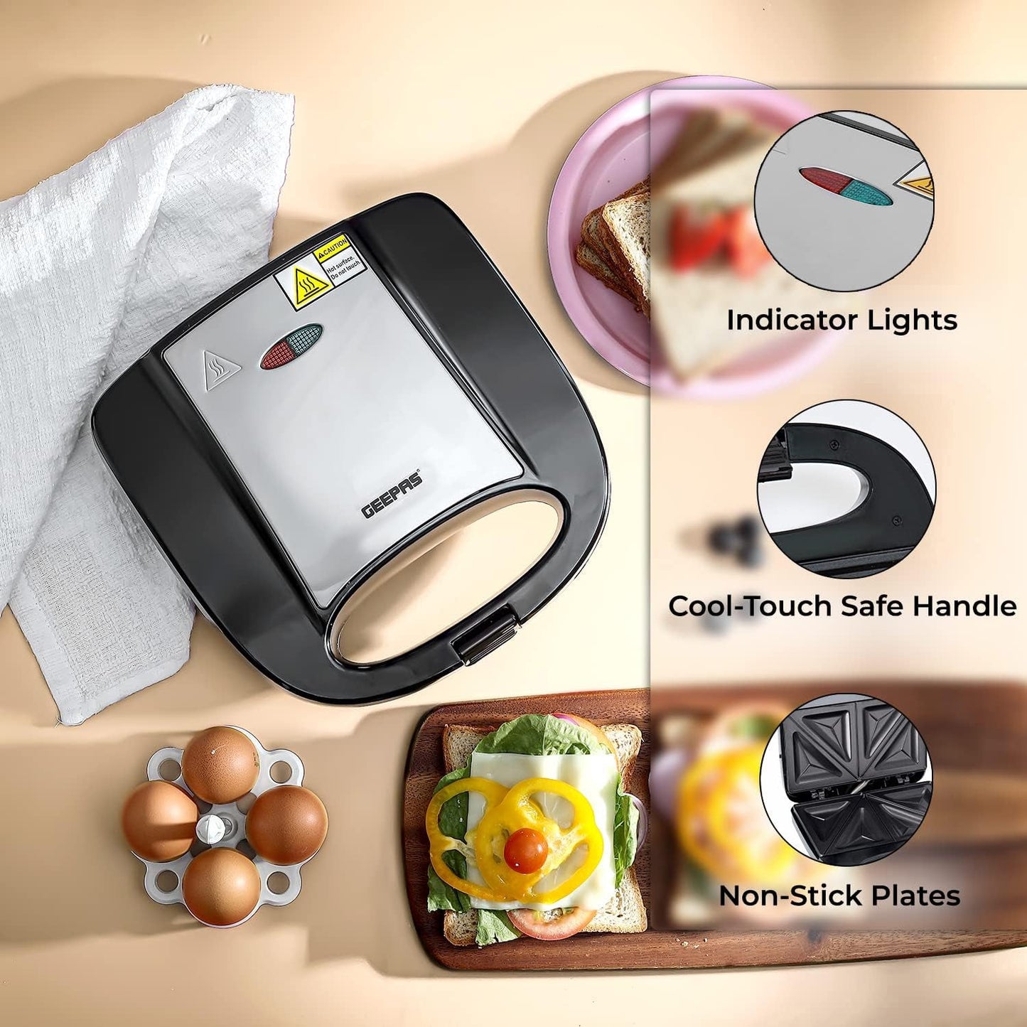 GEEPAS SANDWICH MAKER