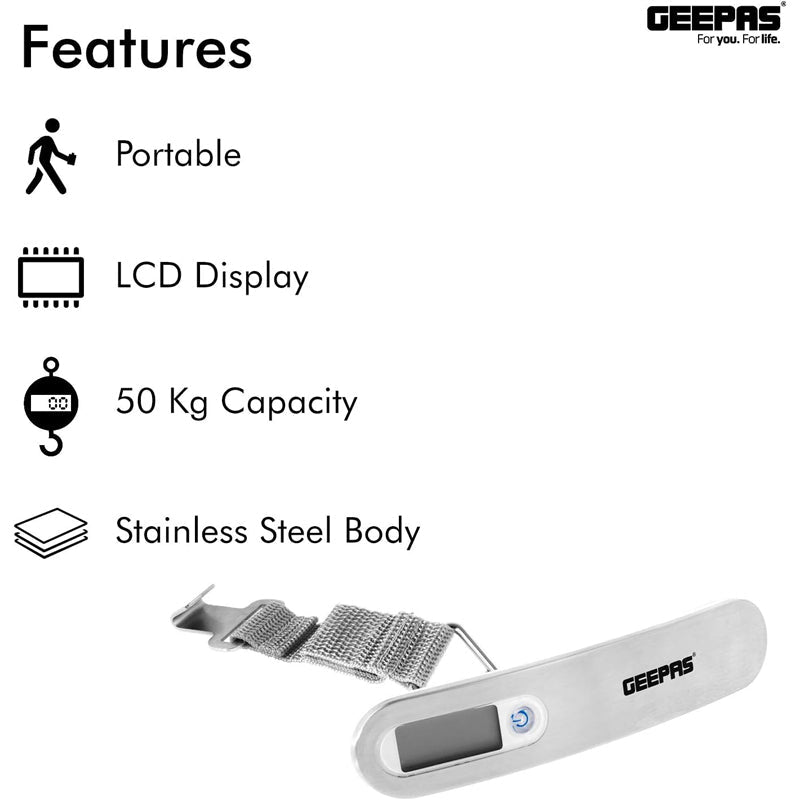 GEEPAS DIGITAL LUGGAGE SCALE