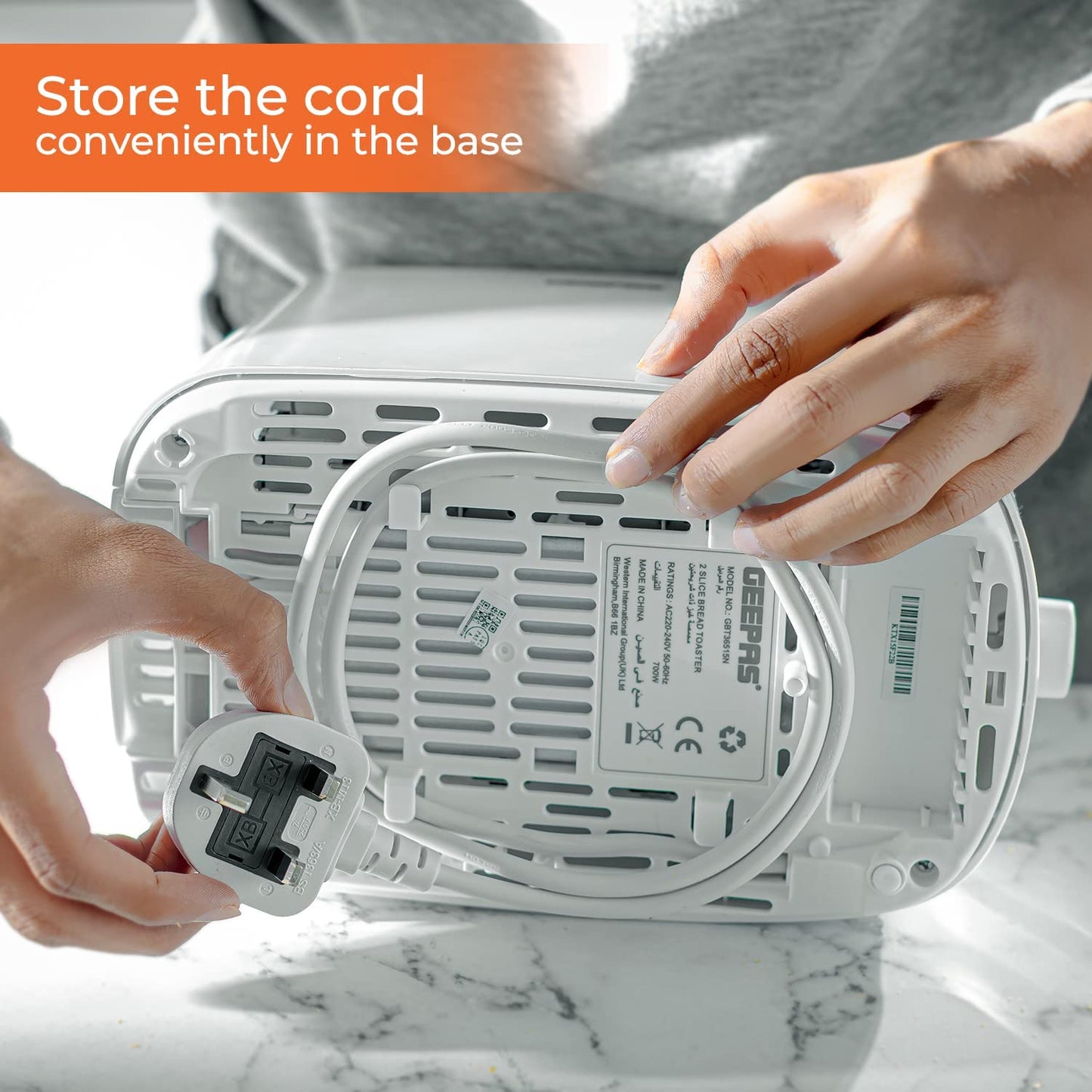 GEEPAS 2 SLICE BREAD TOASTER