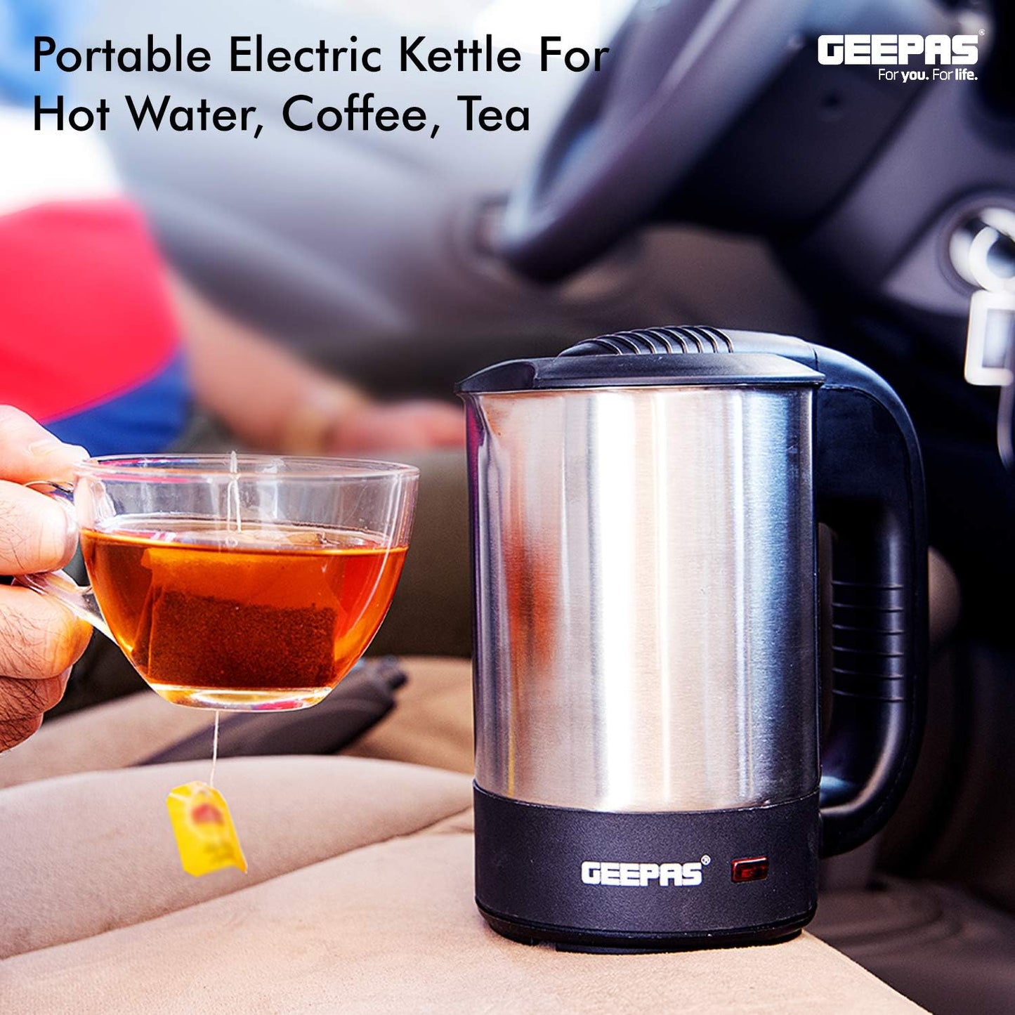 GEEPAS STAINLESS STEEL CAR KETTLE
