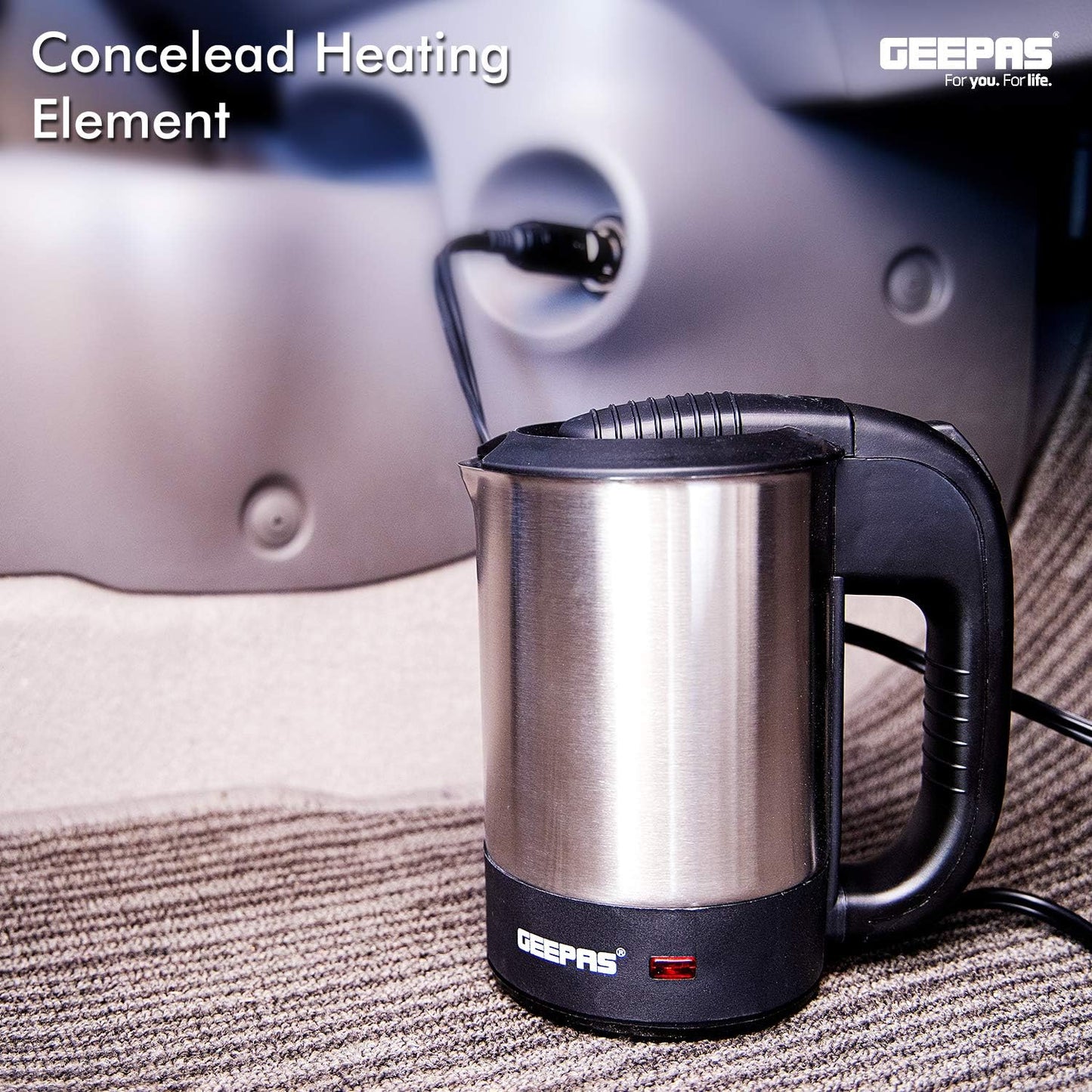 GEEPAS STAINLESS STEEL CAR KETTLE