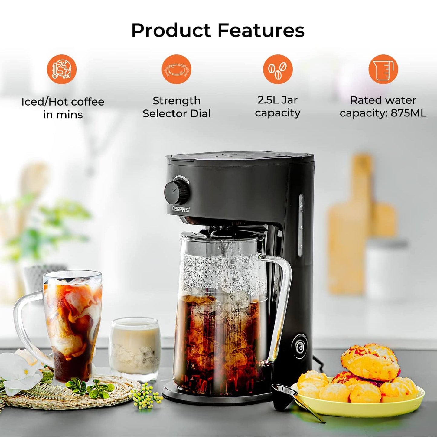 GEEPAS ICE TEA COFFEE MAKER