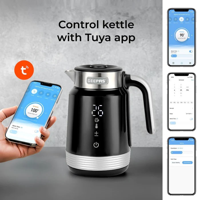 GEEPAS SMART STAINLESS STEEL KETTLE 1.7LTR
