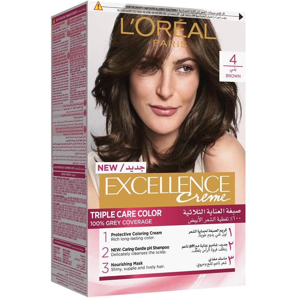 LOREAL EXCELLENCE CREME 4 BROWN