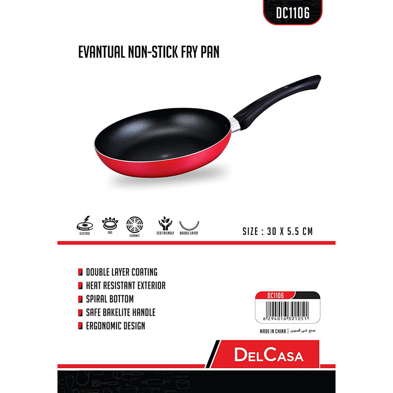 Delcasa 26cm Non Stick Fry Pan Ceramic Coating Healthier Ceramic Chemical Free Non-Stick Heat Resistant Exterior Double Layer Coating