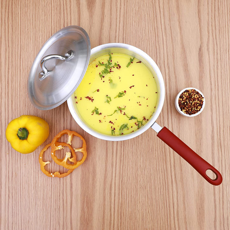 ALUMI SAUCE PAN W/LID 18CM