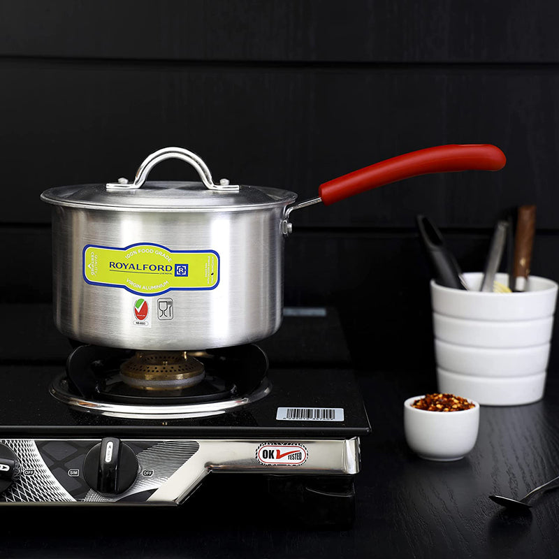 ALUMI SAUCE PAN W/LID 18CM
