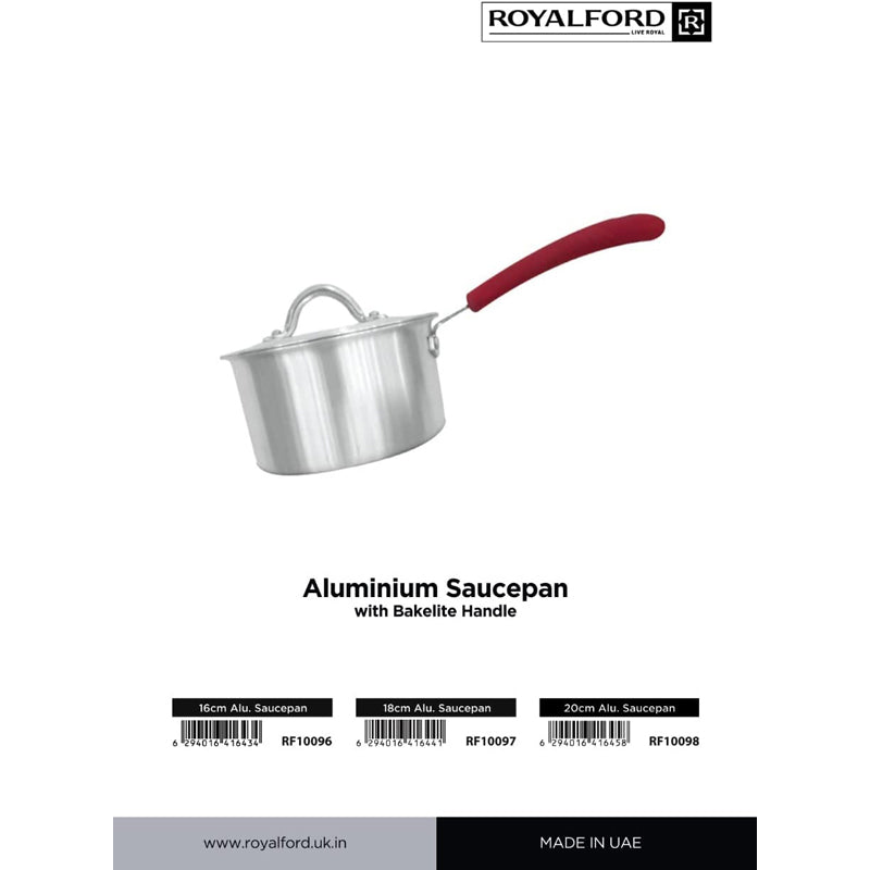 ALUMI SAUCE PAN W/LID 20CM