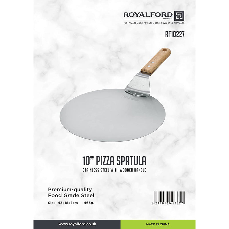 10" Pizza Spatula, Stainless Steel, Rf10227 | Wooden Handle | Cake Lifter | Plate Holder Baking Tool Baking Homemade Pizza