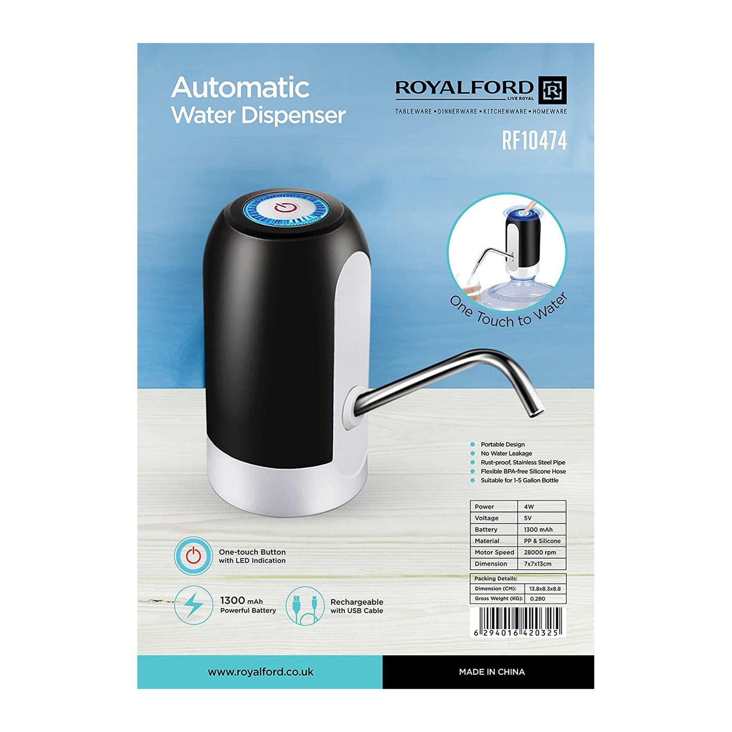 RECHARGEABLE WATER PUMP