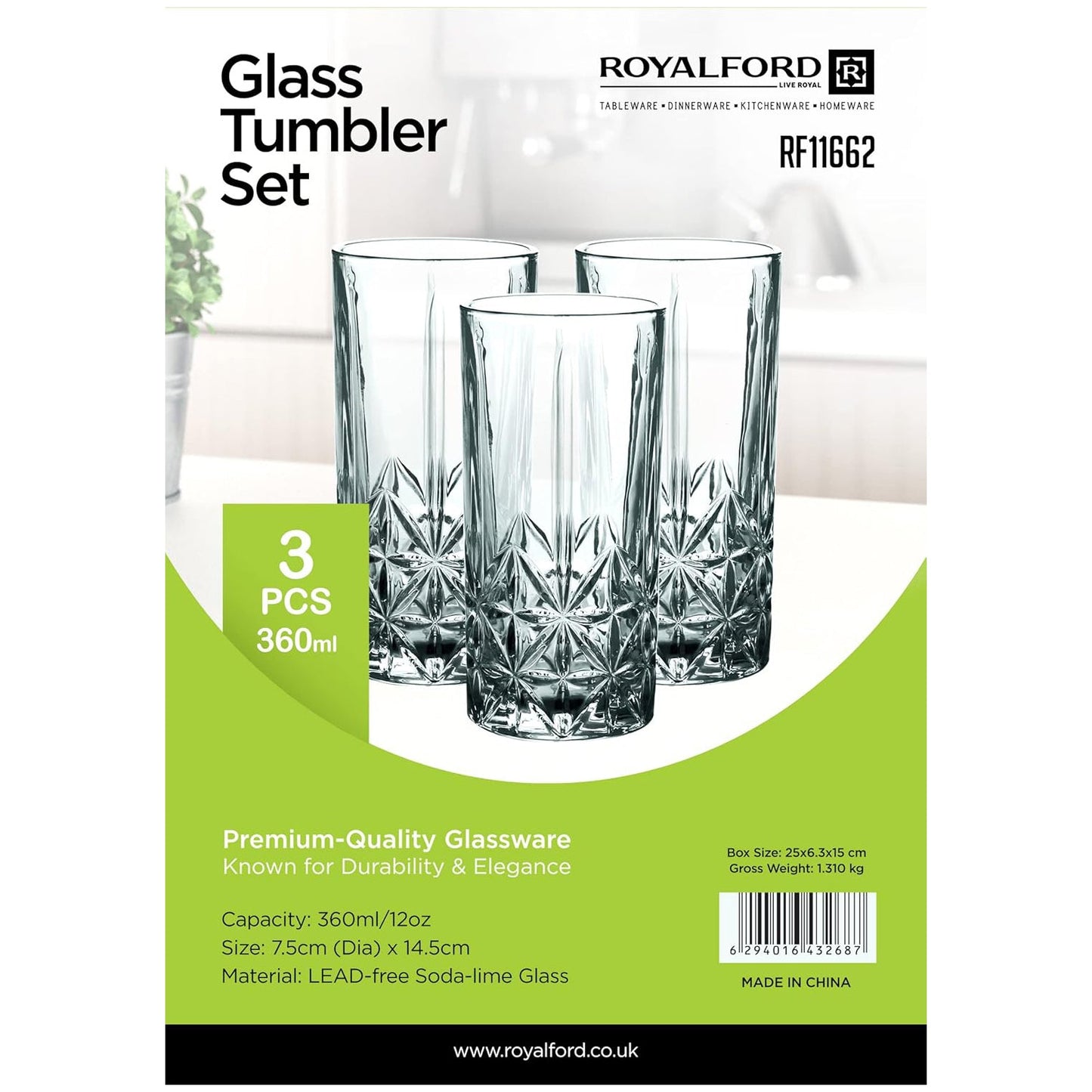 ROYALFORD GLASS 3PCS SET