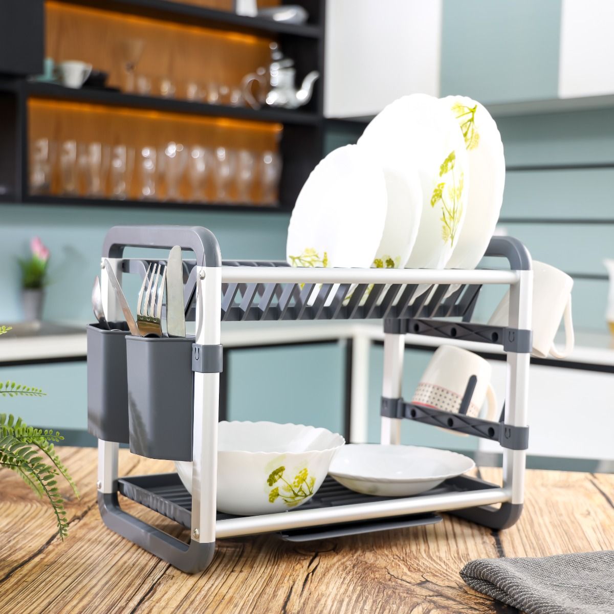 ROYALFORD ALUMI DISH RACK 2LAYER
