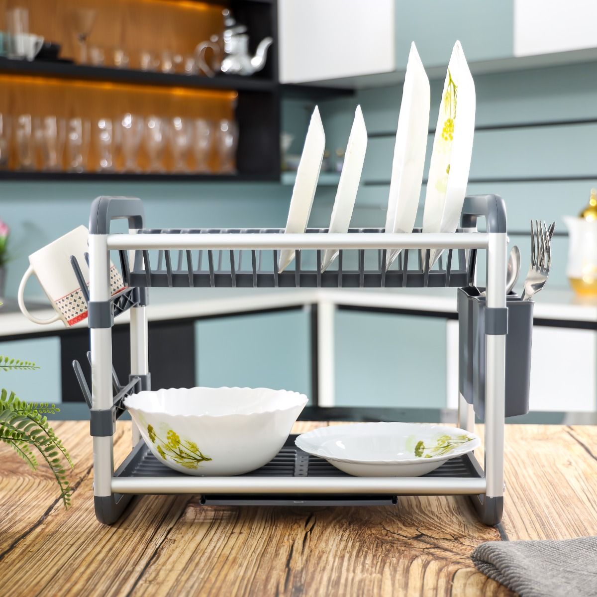 ROYALFORD ALUMI DISH RACK 2LAYER