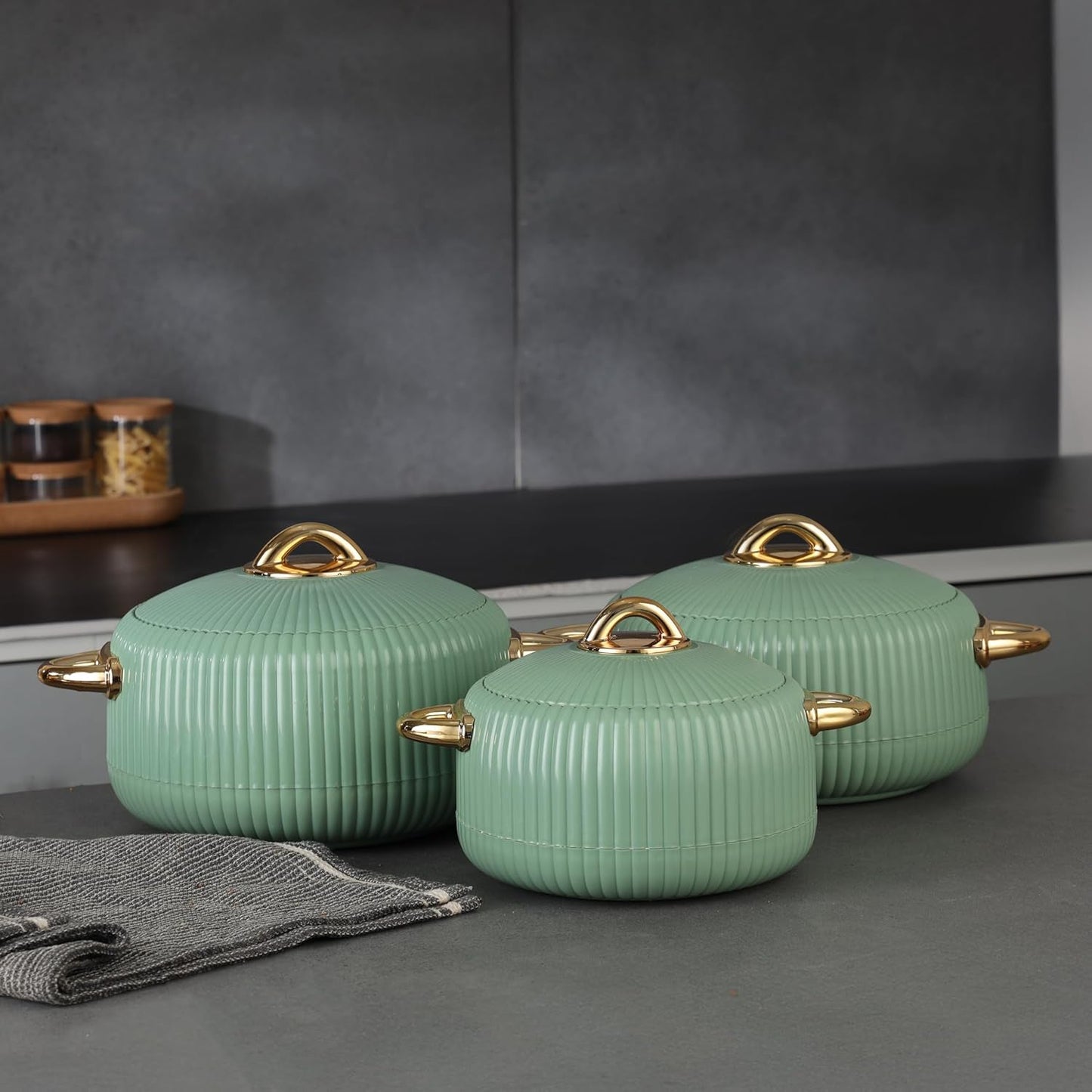 ROYALFORD INSULATED HOT POT SET3PCS