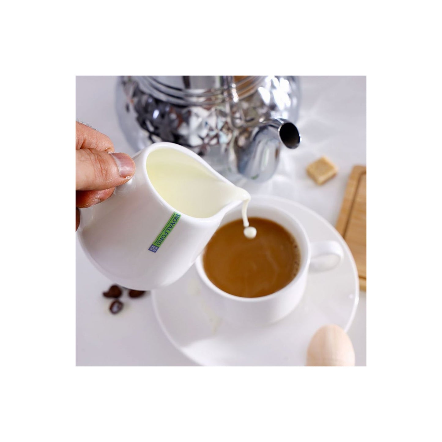 Royalford RF8003 Porcelain Magnesia Milk Pot, 120 ml