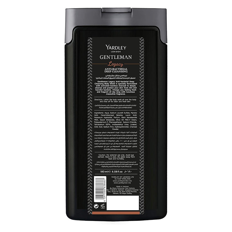 YARDLEY B/WASH GENTLEMAN LEGACY 180ML
