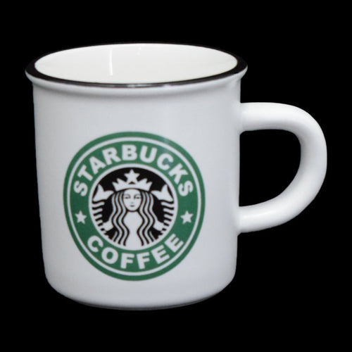 كوب سيراميك مطبوع عليه ستاربكس - أبيض