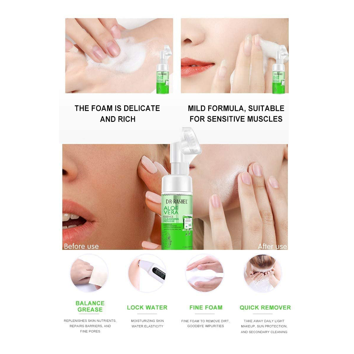D/R ALOEVERA CLEANSING MOUSSE