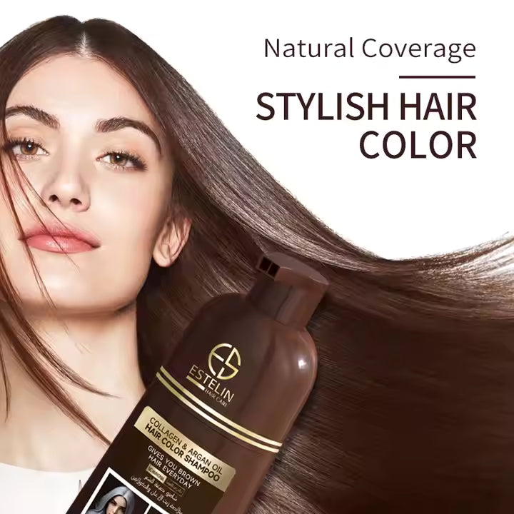 ESTELIN COLLAGEN&ARGAN OIL SHAMPOO BROWN