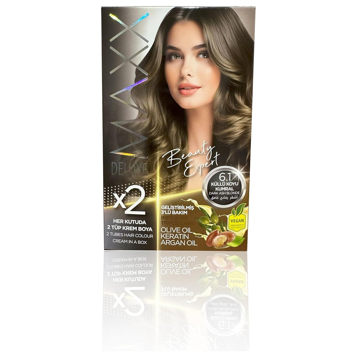 MAXXHAIR COLOUR 6.1 DARK ASH BLONDE