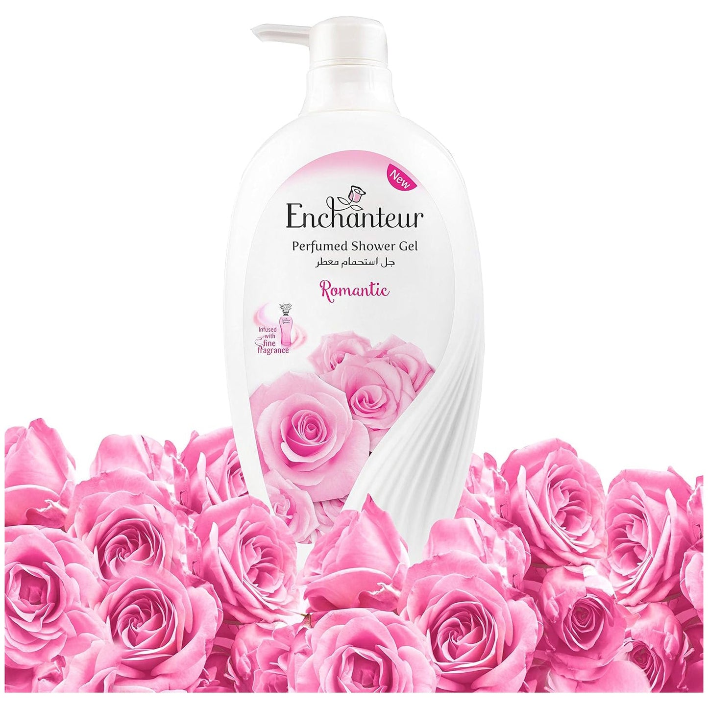 EnchantEUr Romantic Shower Gel, Shower Experience With Fine Floral Fragrance, 550 ml