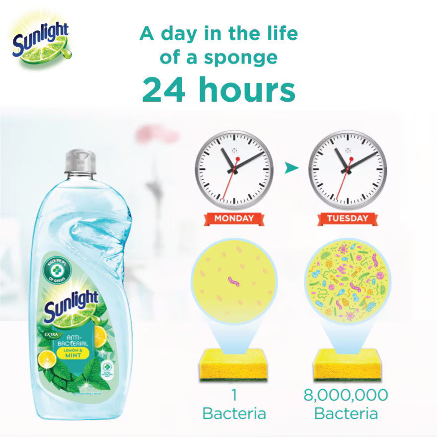 SUNLIGHT ANTI BACTERIAL LEMON & MINT 800ML