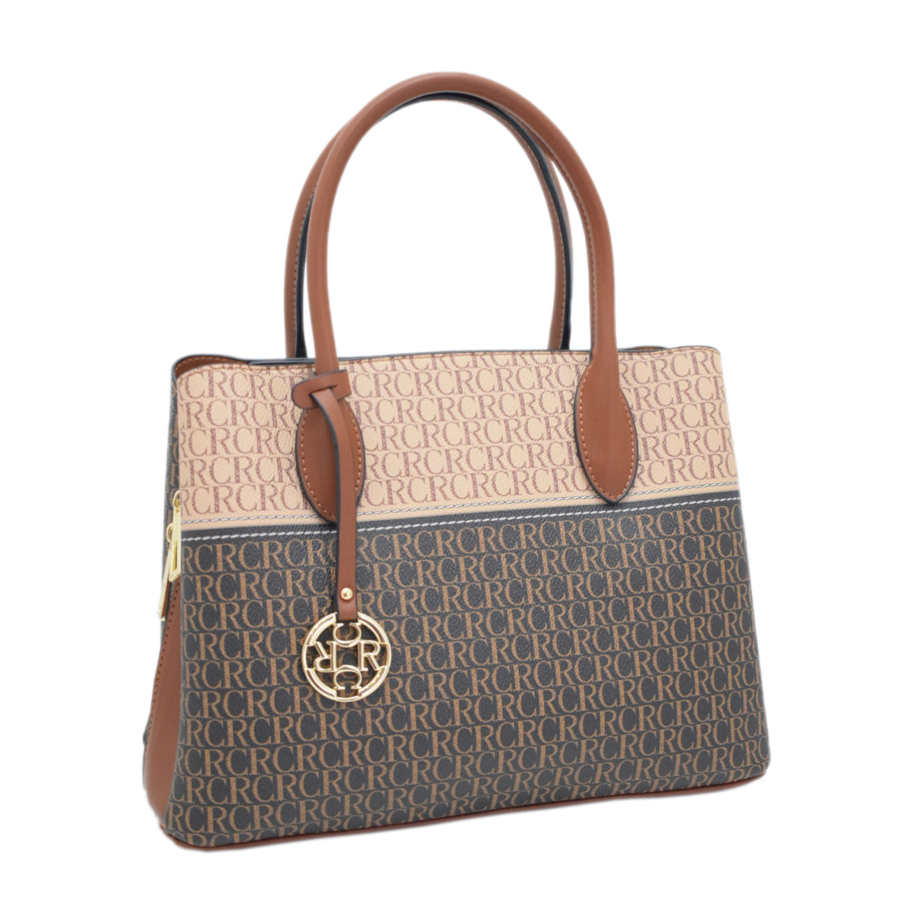 CANARLISA LADIES HANDBAG- 581-3 - BROWN