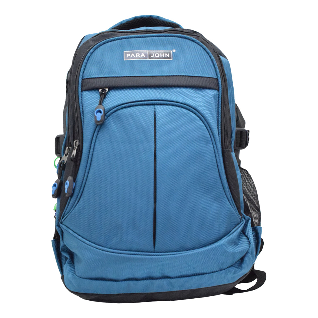 Parajohn School Bag 18 Inch - BLACK/SKYBLUE
